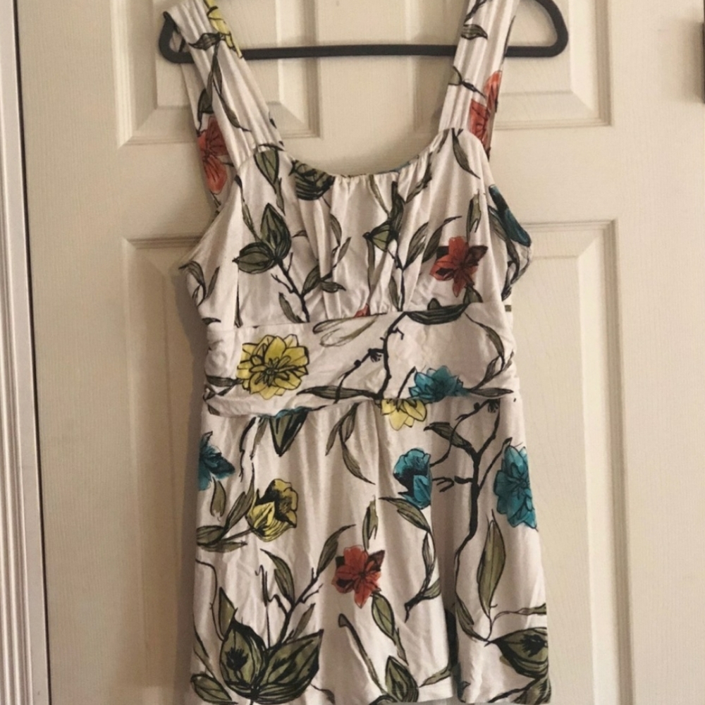 Alfani Floral Tank Small Tan